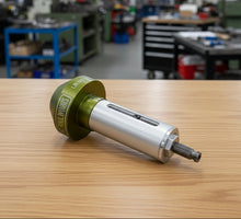 Load image into Gallery viewer, A silver and green cable stripper tool with a label reading 'LR100 1000al 17kv'.