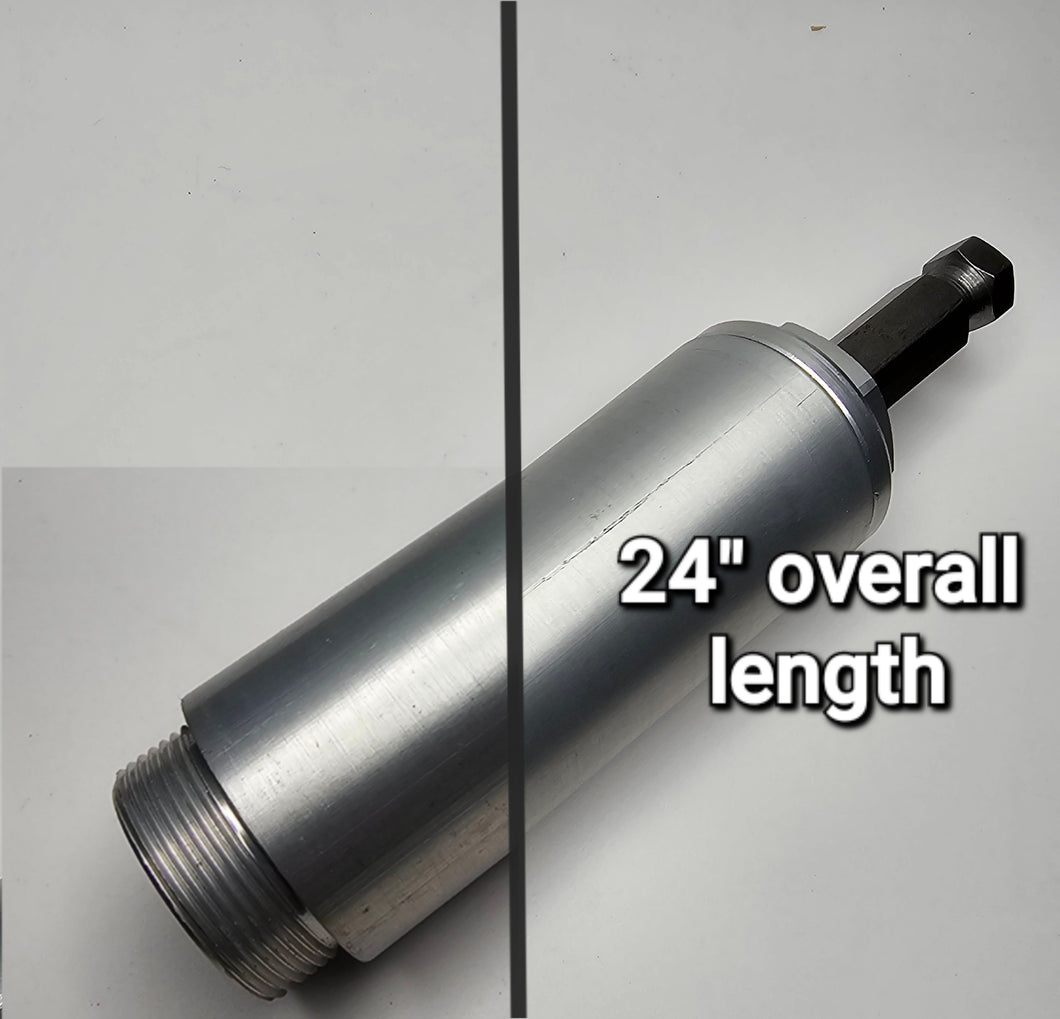 AL24 24 inch aluminum tube with end cap