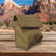 Load image into Gallery viewer, coyote tan tactical pouch with velcro closure 
